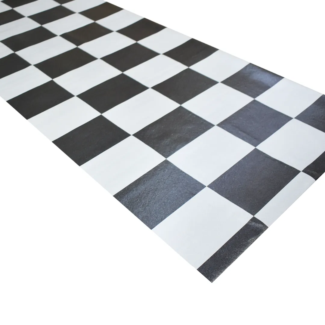 EKONOR FLOOR MAT 021-10 BLACK/WHITE PVC LINOLEUM DECORATIVE
