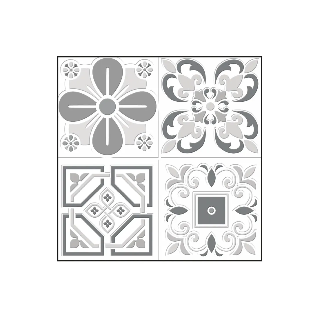 ESPAÑA CLASSIC TILES CT4002G WHITE GREY CERAMIC FLOOR, GLOSSY DECORATIVE
