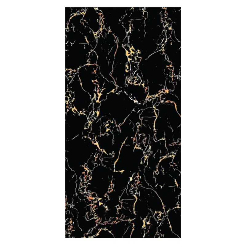 ITALGRES PREMIUM TILES D61233 BLACK PORCELAIN FLOOR, POLISHED GLAZED MARBLE