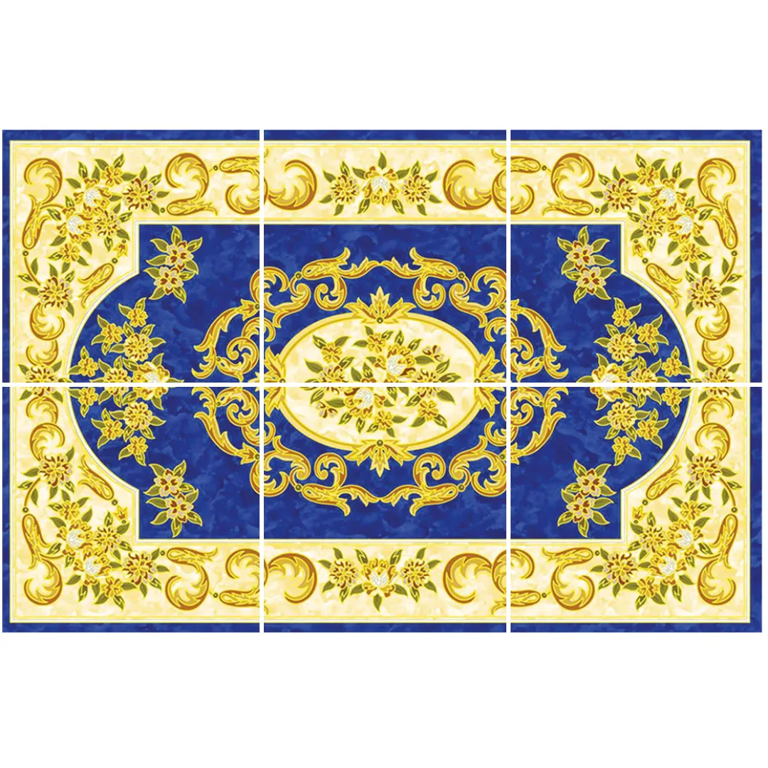 DOSSO TILES DA8682 BLUE/GOLD CERAMIC FLOOR, POLISHED ARTISTIC