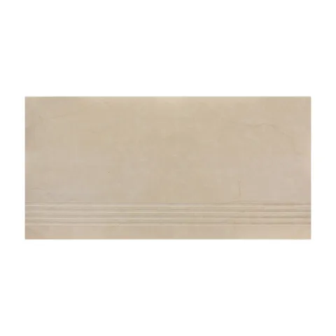 NUVOGRES STEP TILE 3060MBL IVORY PORCELAIN FLOOR, POLISHED MARBLE WITH RISER